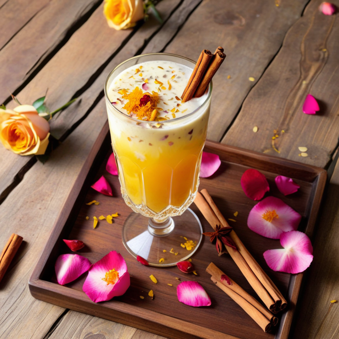 Masala Rose Almond Thandai Cooler