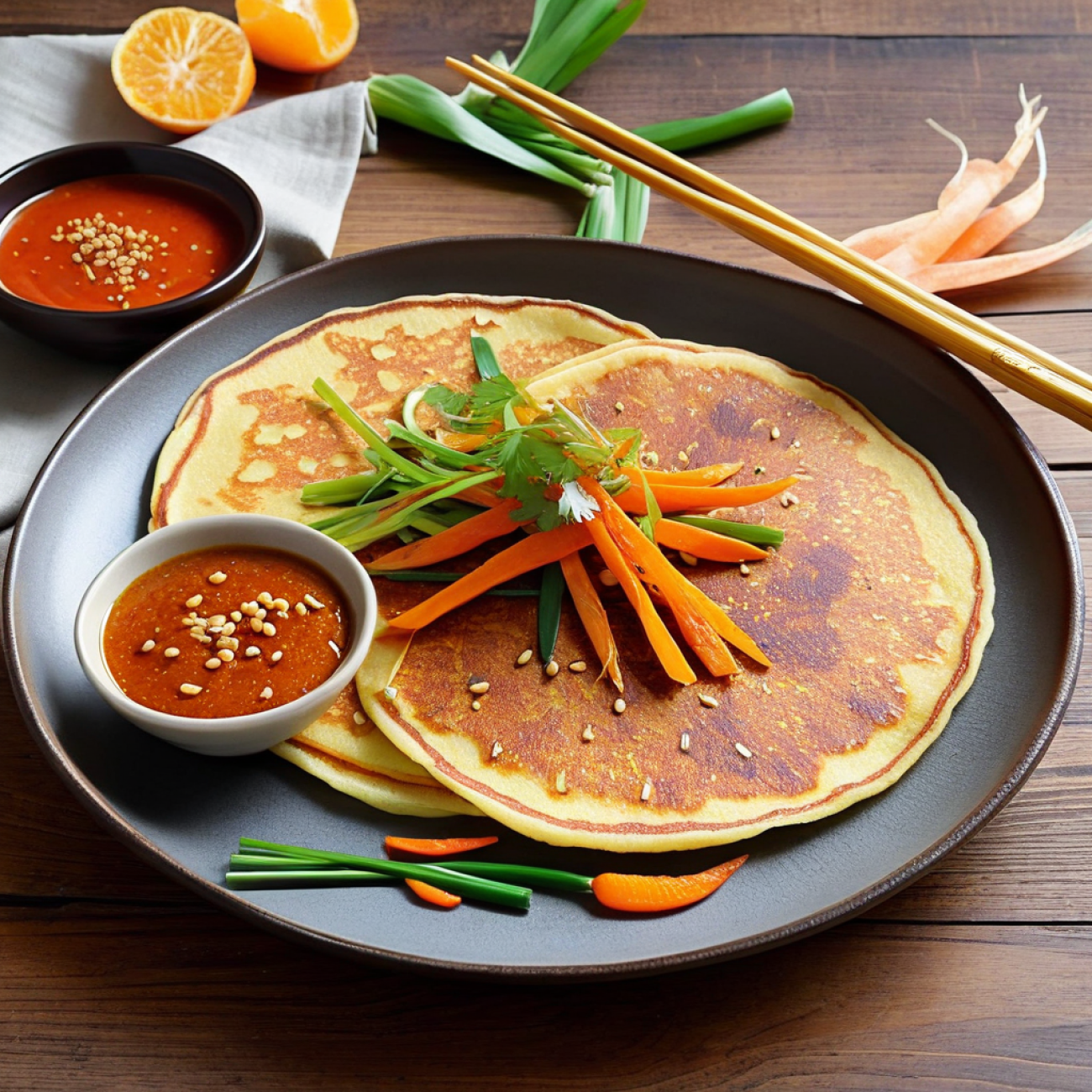 Savory Chinese Scallion Chickpea Pancakes