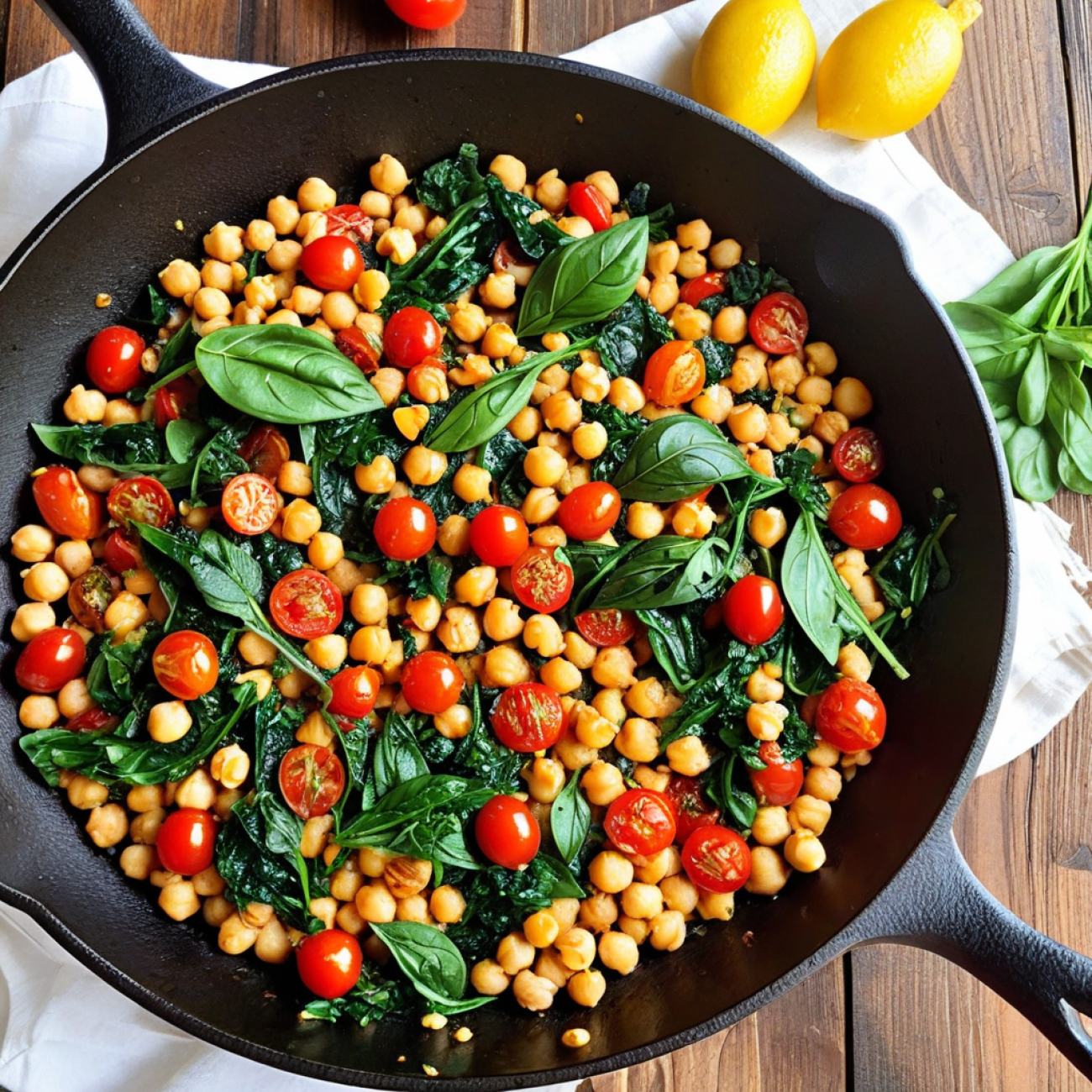 Tuscan Chickpea Breakfast Skillet