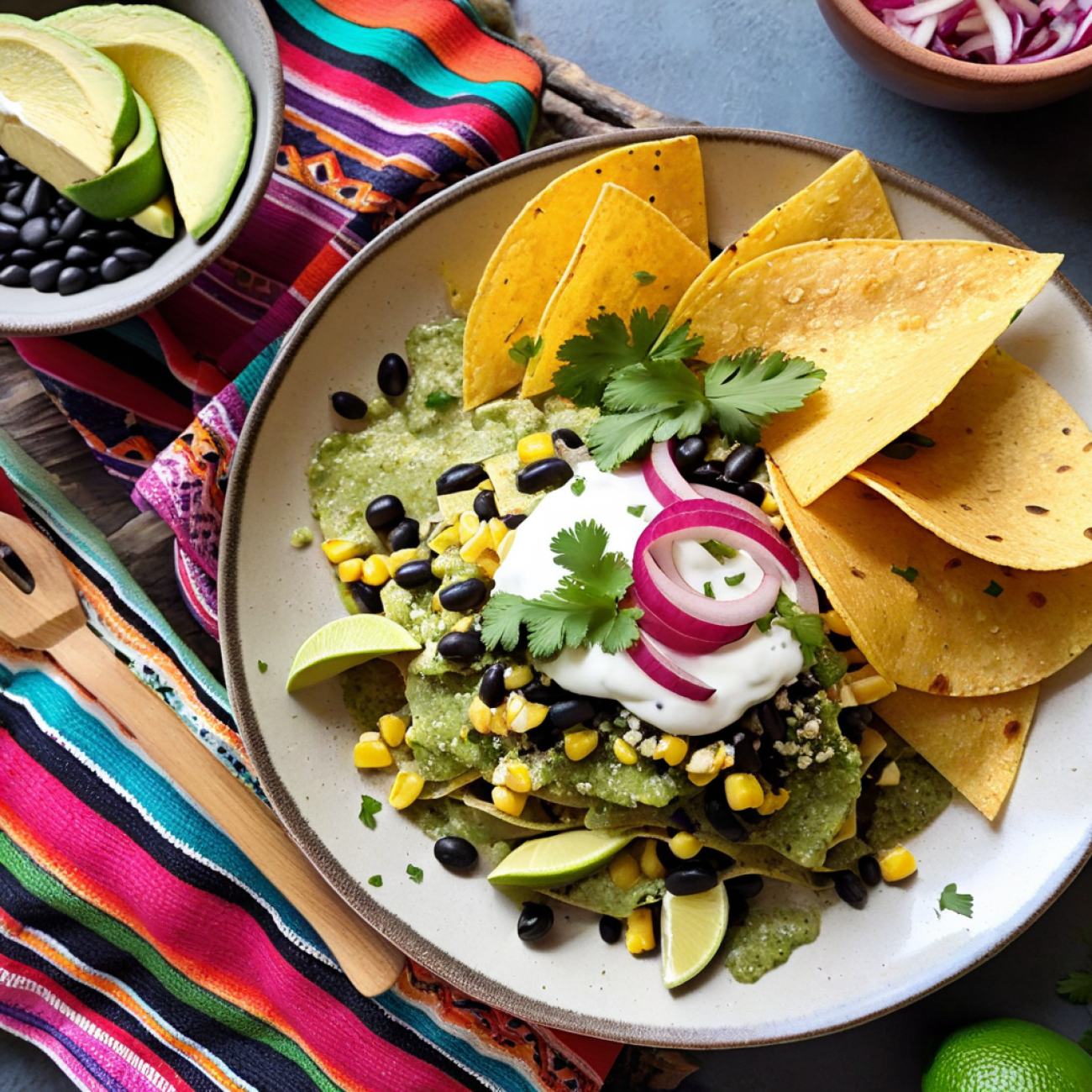 Sunrise Vegan Chilaquiles Verdes