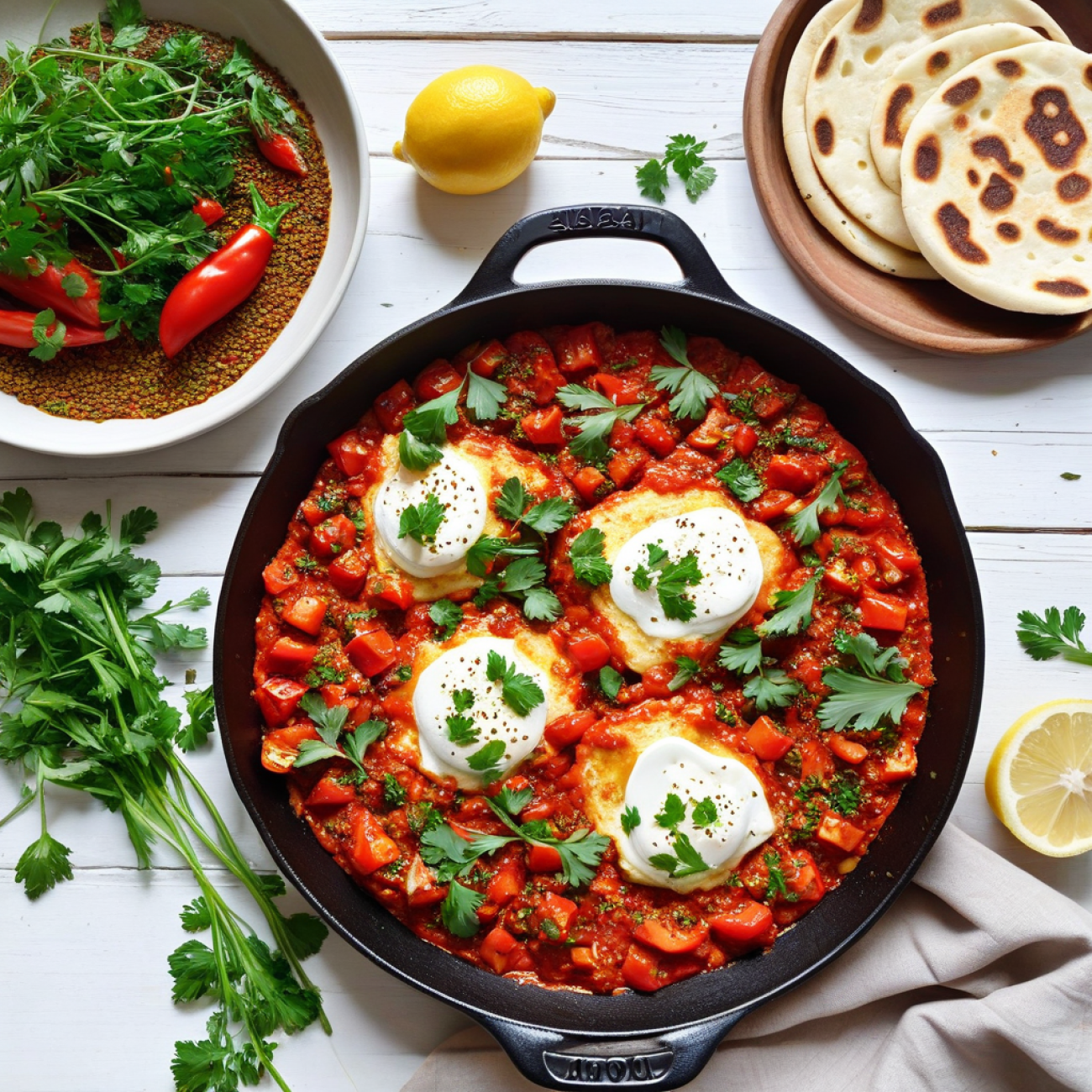 Sunrise Shakshuka with Silken Tofu & Za’atar