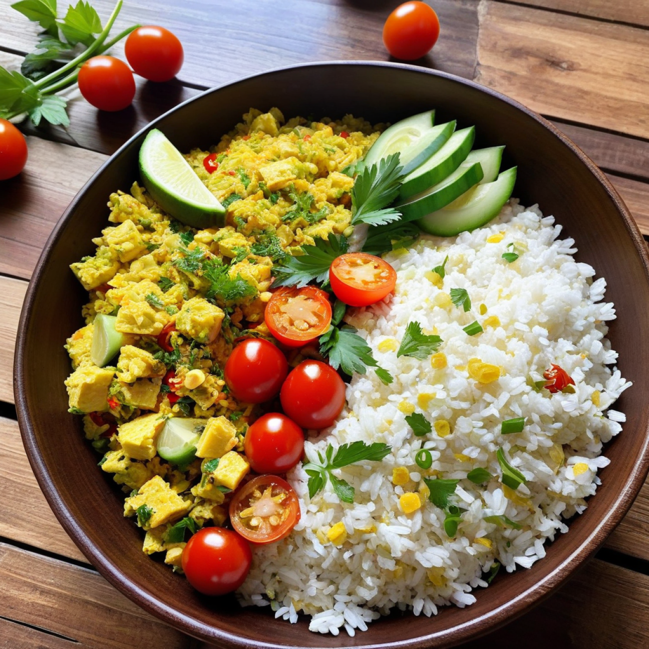 Sunrise Thai Tofu Scramble with Coconut & Kaffir Lime