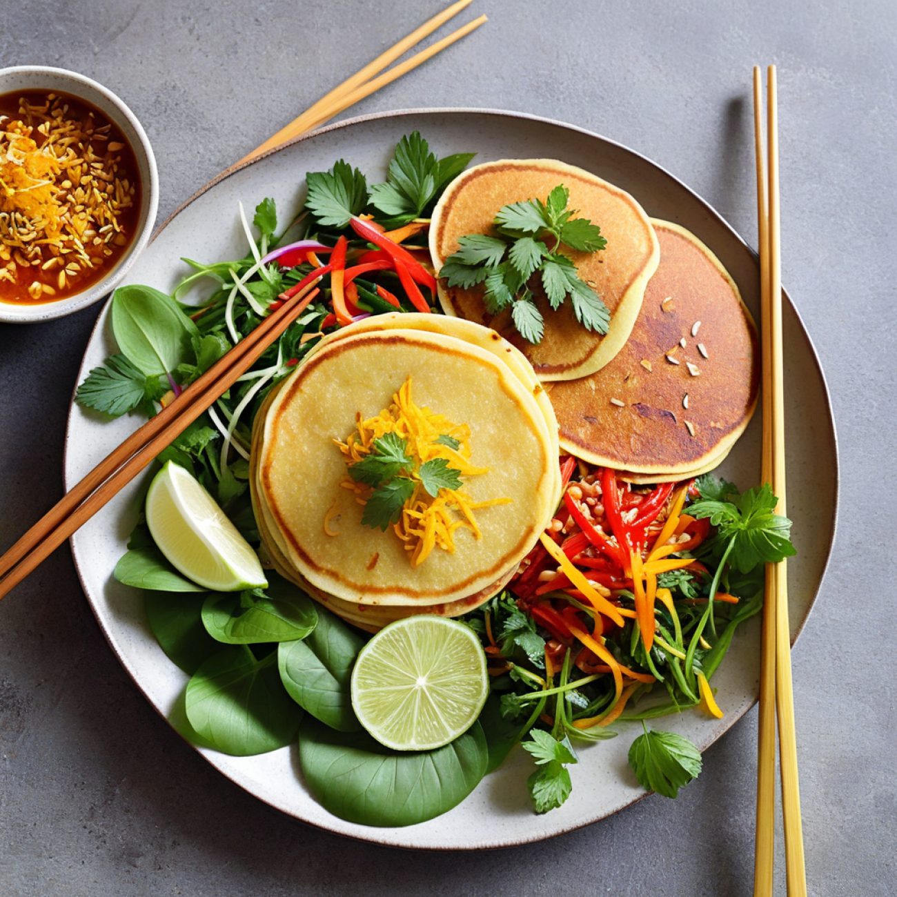 Vietnamese Vegan Savory Breakfast Pancakes (Bánh Xèo Chay)