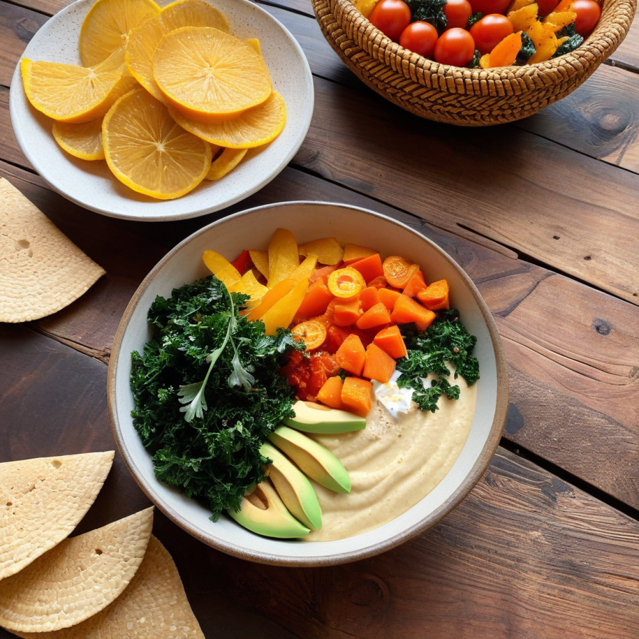 Shiro Breakfast Bowl with Spiced Berbere Veggies & Injera Chips