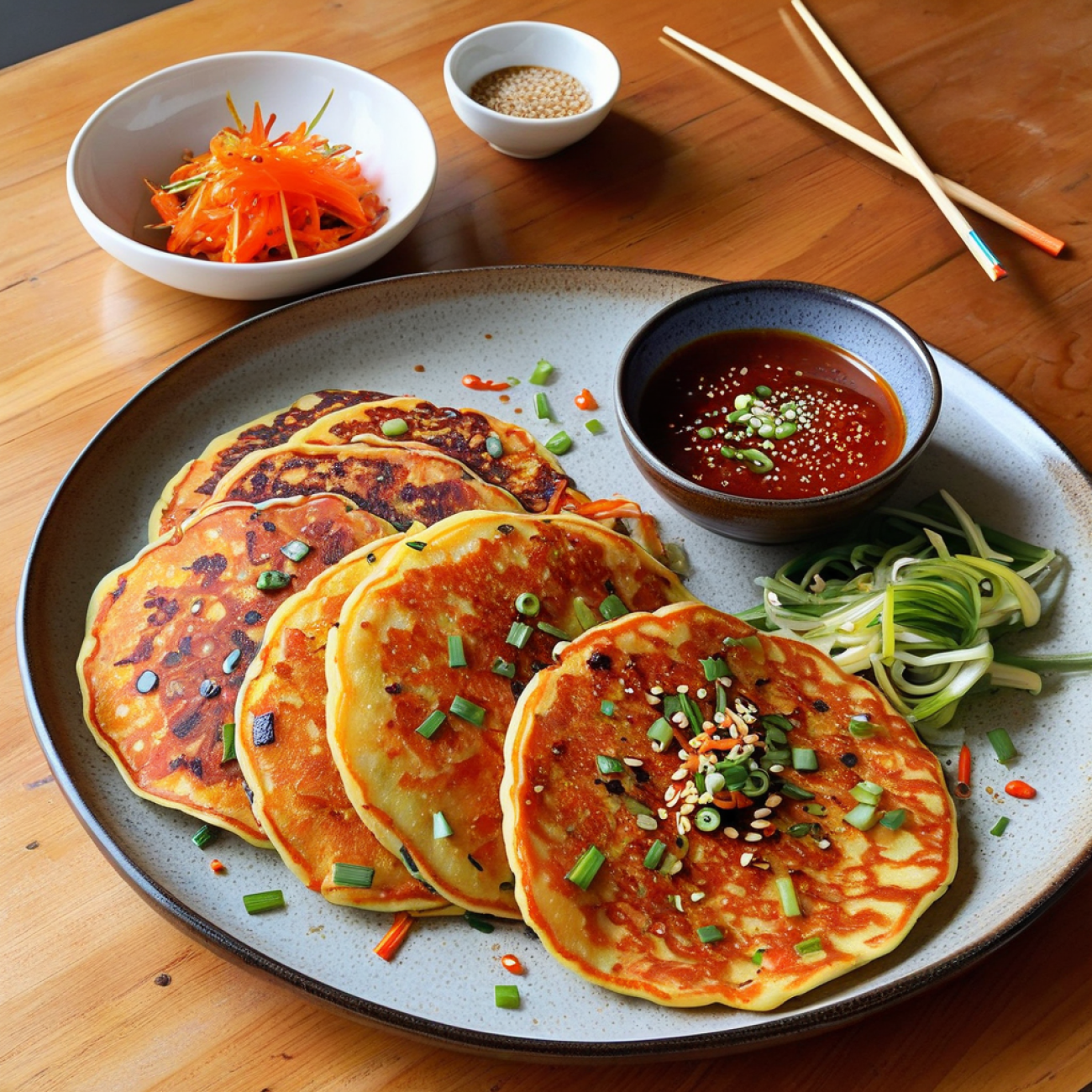 Kimchi Breakfast Vegetable Pancakes (Kimchi Jeon-Inspired)