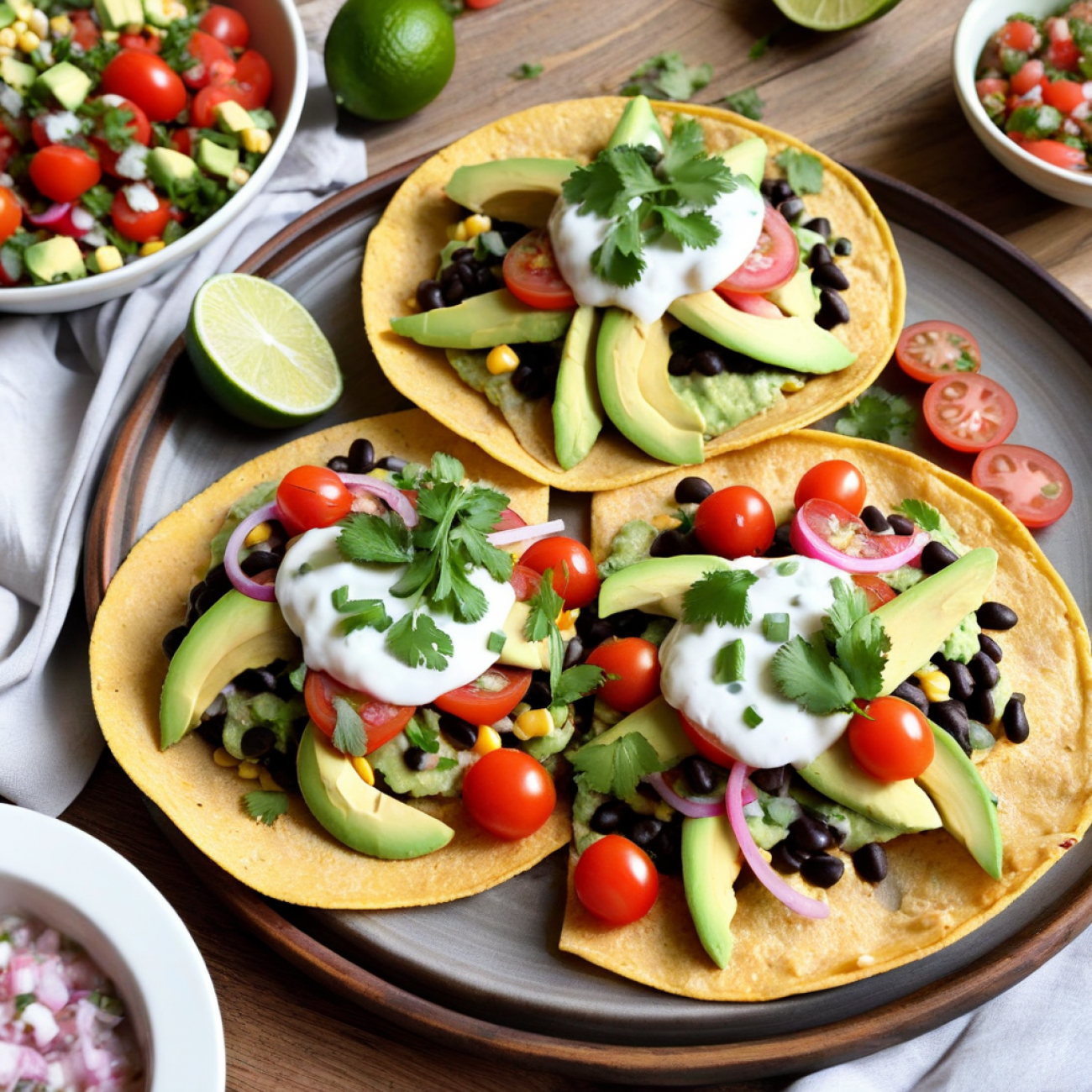 Fiesta Veggie Breakfast Tostadas