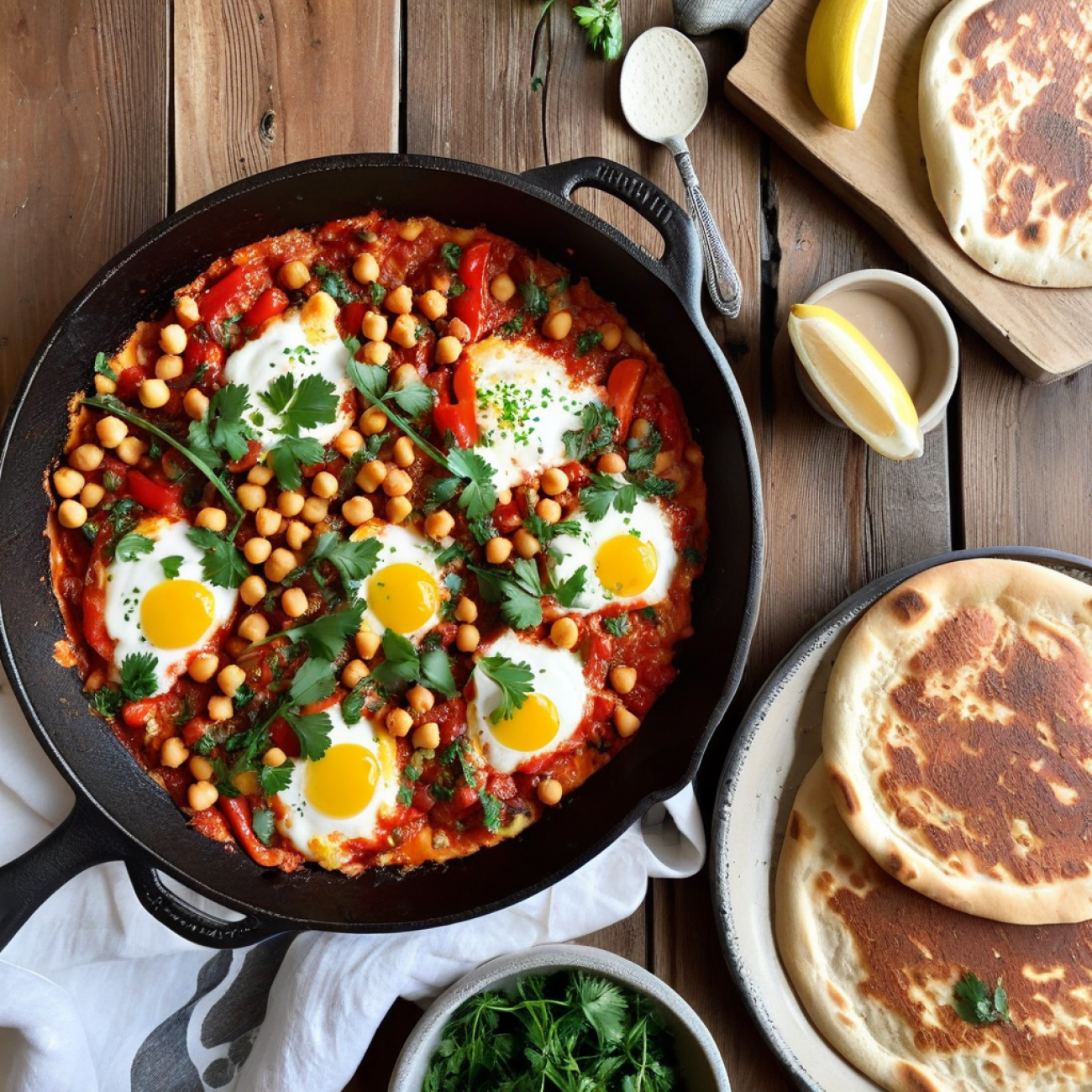 Za’atar Chickpea Shakshuka Skillet
