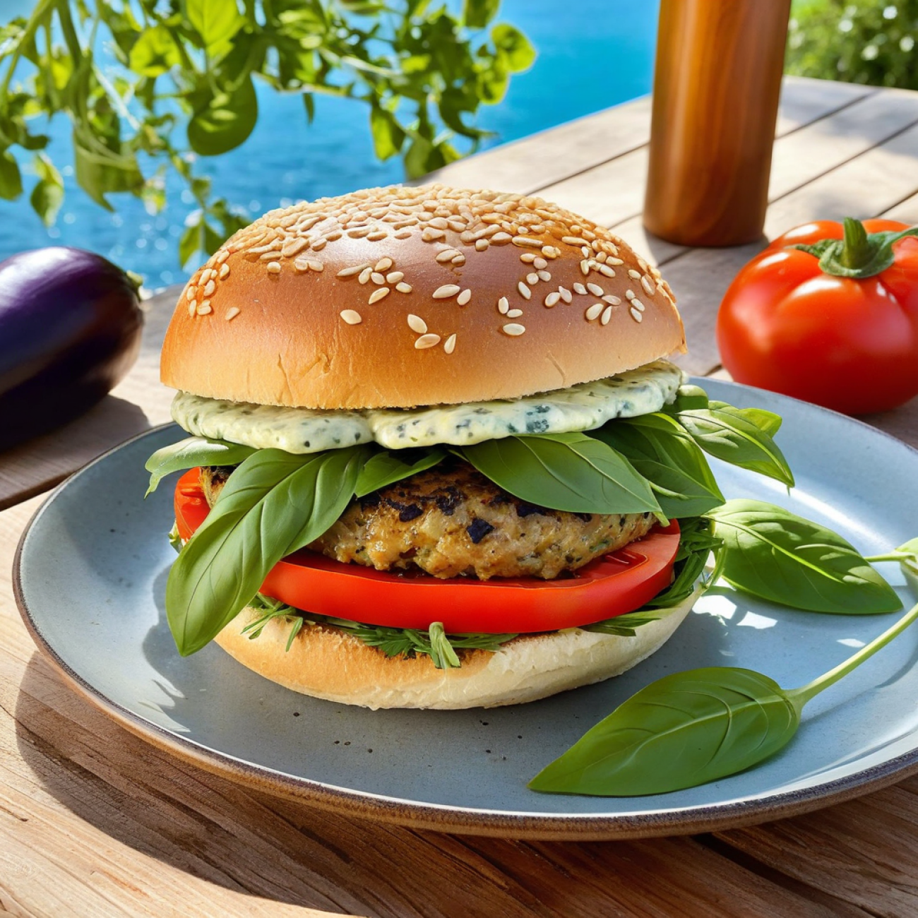 Caponata Chickpea Burger