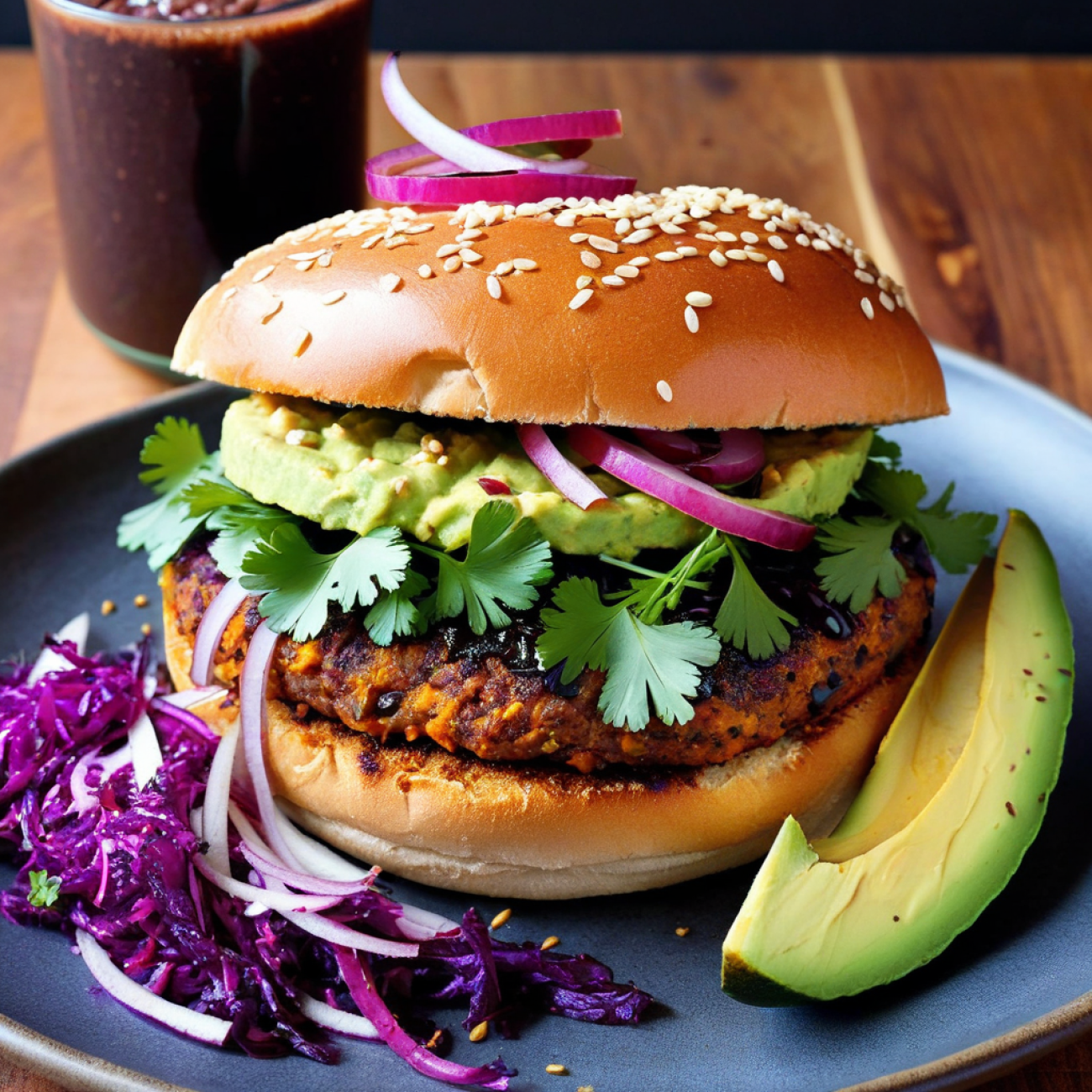 Mayan Mole Magic Vegan Burger