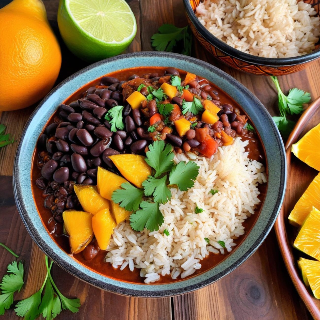 Smoky Jackfruit Feijoada with Orange Salsa