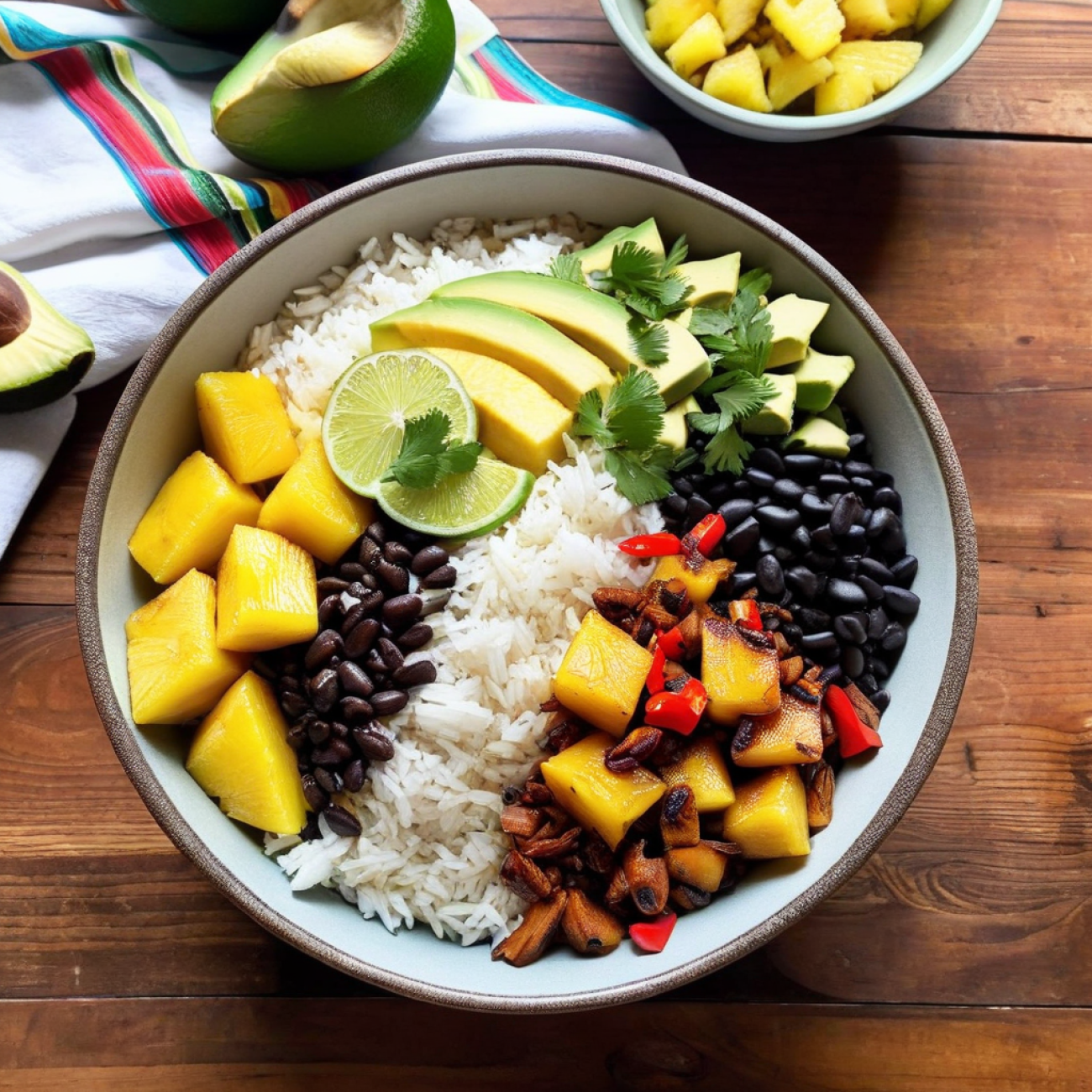 Jamaican Jerk Jackfruit & Pineapple Bowls