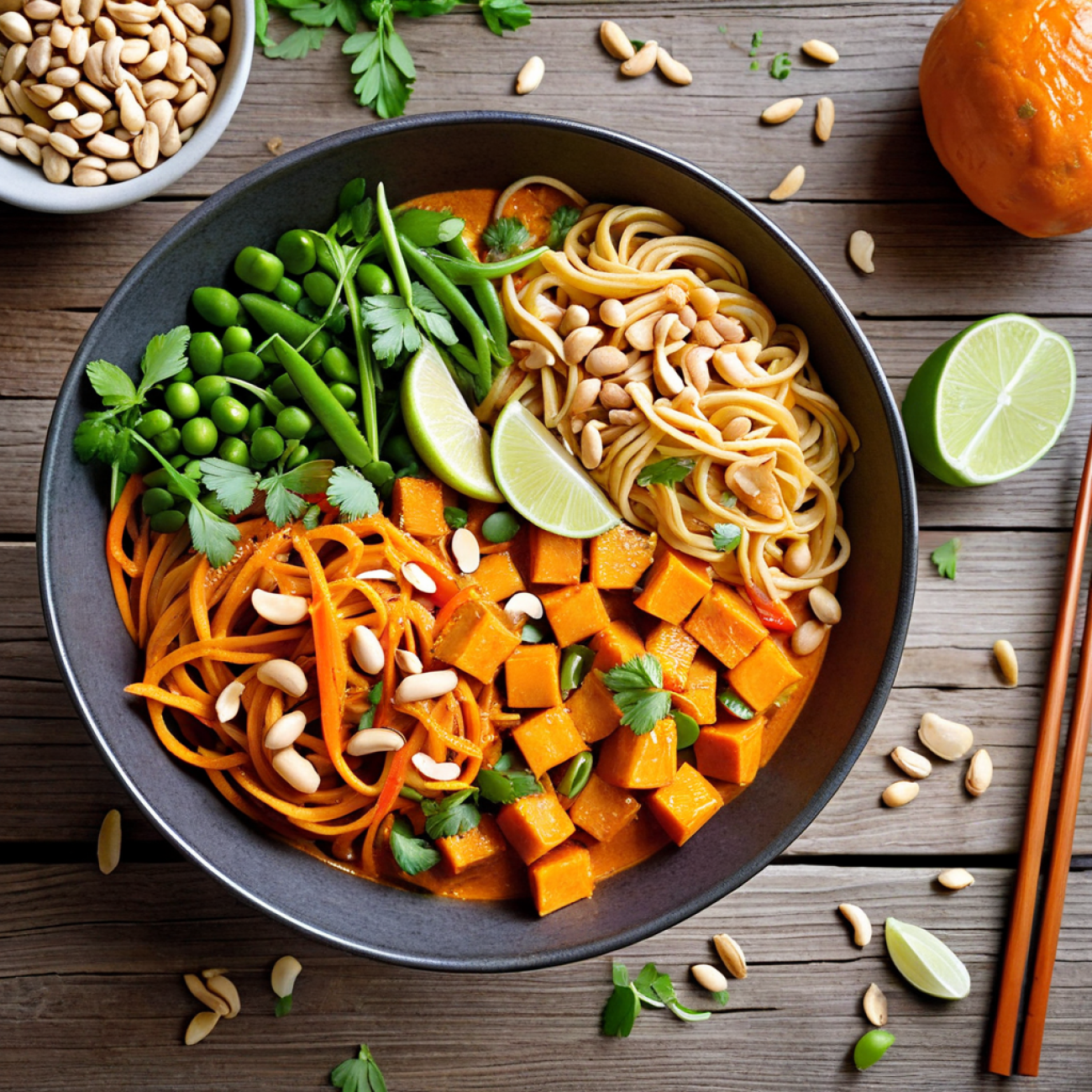 Lemongrass & Sweet Potato Thai Red Curry Noodle Bowl