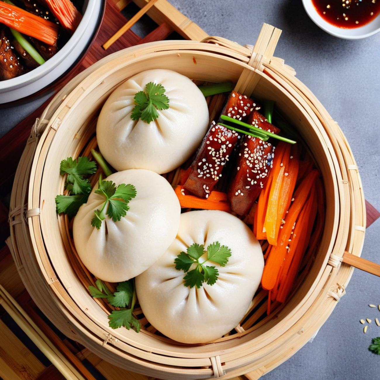 Cantonese Char Siu Jackfruit Bao Buns