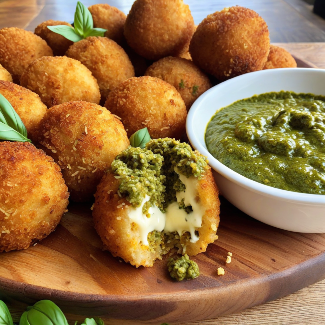 Vegan Pesto Arancini Bites
