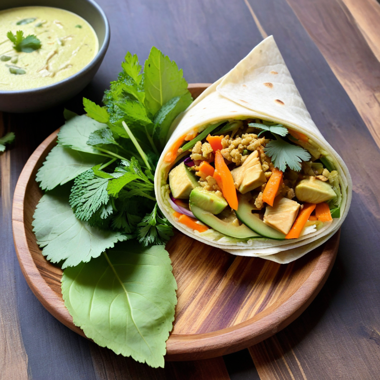 Thai Green Curry Jackfruit Wraps