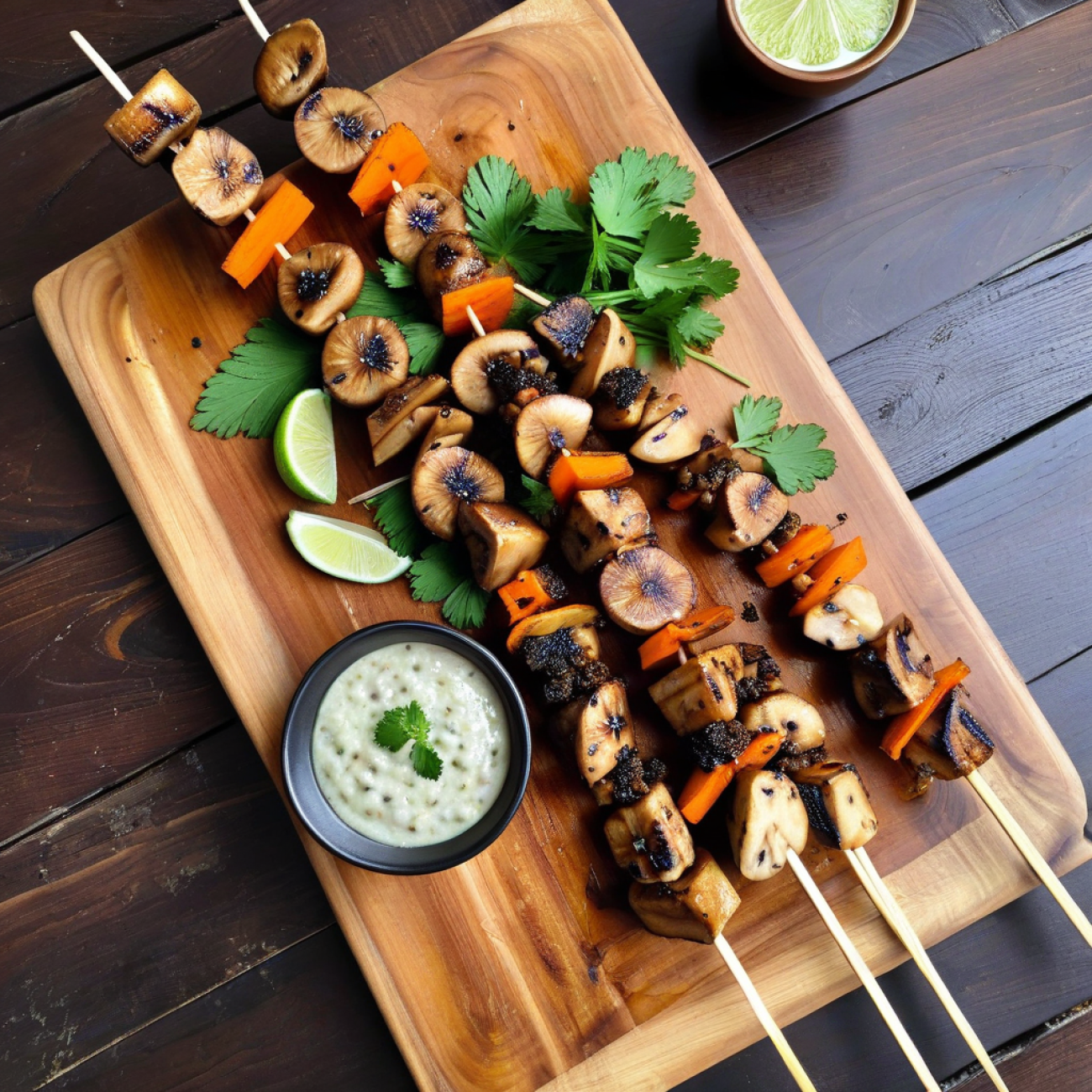 Grilled Vegan Lemongrass ‘Beef’ Skewers (Chay Nướng Sả Xiên)
