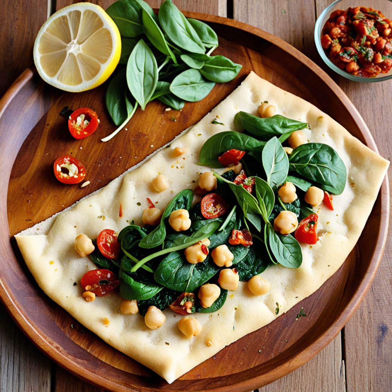 Sun-Dried Tomato & Cannellini Bean Farinata Wraps