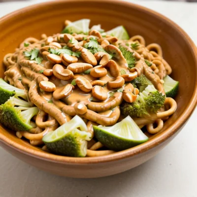 Zesty African Peanut Noodle Bowl