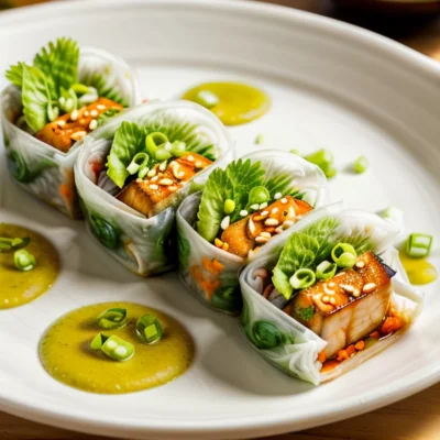 Zesty Fermented Tofu Summer Rolls (Inspired by 150 Cuisine)