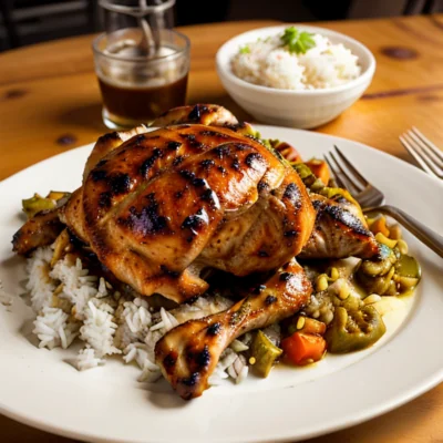 Jamaican Jerk Chicken with Coconut Rice