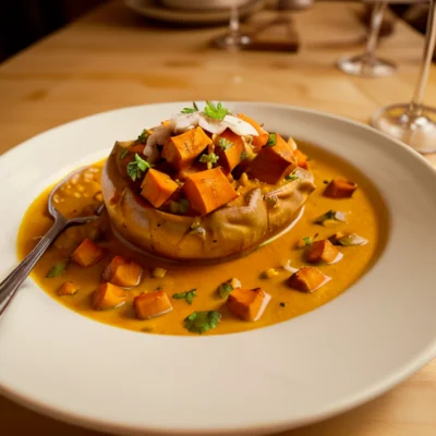 Sweet Potato Curry with Coconut Milk and Basmati Rice