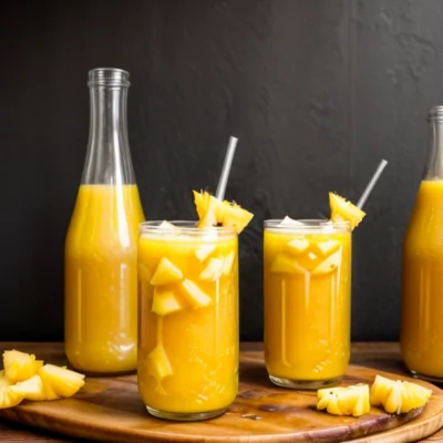 Mango Pineapple Kombucha Floats - A Delightful Twist on a Classic Caribbean Drink!